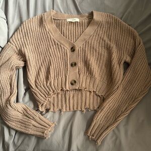 Brown cropped sweater